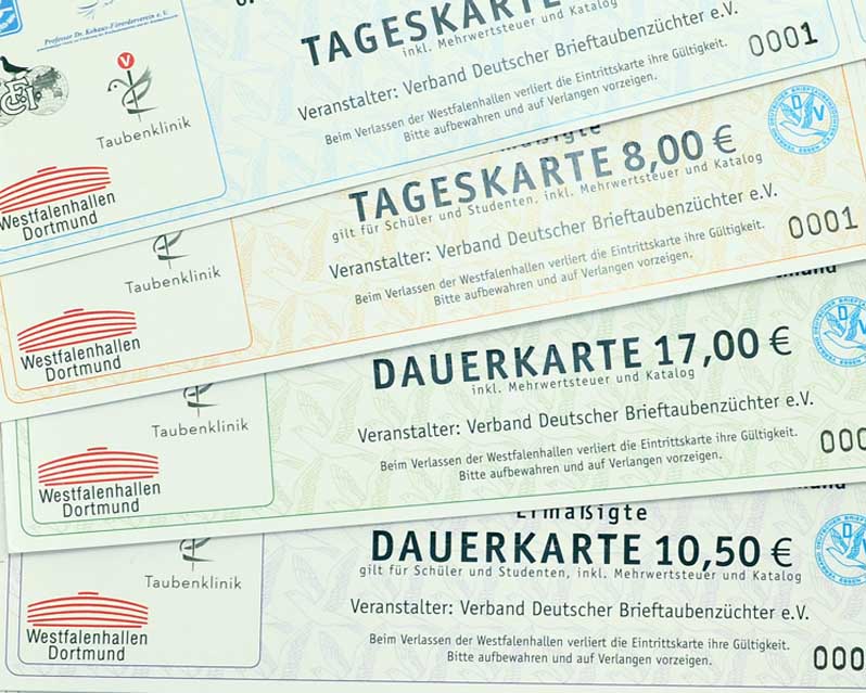 Ticket Vorverkauf Dba Verband Deutscher Brieftaubenzüchter Ev