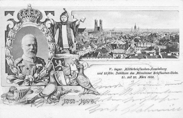 1903-bayr-Militarbrieftaubenausstellung-Postkarte